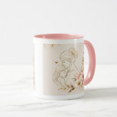 Luxe Moederdag Mok Goud Elegante Flora (Voorkant rechts)