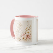 Luxe Moederdag Mok Goud Elegante Flora (Voorkant links)