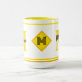 Luxe mok met monogram en eigen naam & initiaal (Midden)