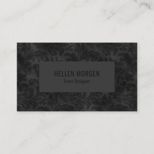 Luxe, monochromatische Floral Damask Patroon Visitekaartje