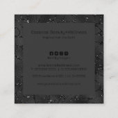 Luxe monochromatische mousserende achtergrond vierkante visitekaartje (Achterkant)