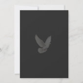 Luxe Monochrome Bruiloft Kaart (Achterkant)