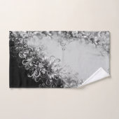 Luxe Monochrome Grey and Black with Silver Bad Handdoek (Handdoek)