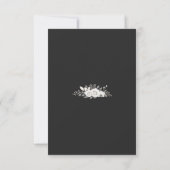 Luxe Monochroom Bruiloft  RSVP Kaartje (Achterkant)