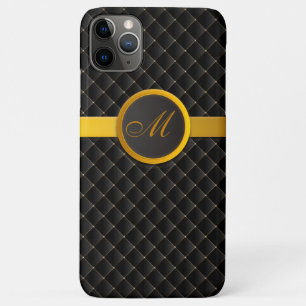 Luxe Monogram Black Diamond Opgelost leder Case-Mate iPhone Case