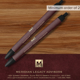 Luxe Monogram Bourgondische pen