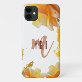 Luxe monogram floral l Modern en stijlvol Case-Mate iPhone Case