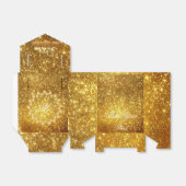 Luxe Monogram Gemerkt Goud Glitter Bedankdoosjes (Uitgevouwen)