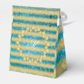 Luxe Monogram Gemerkte Populaire Blauwe Gouden Gli Bedankdoosjes (Achterkant)