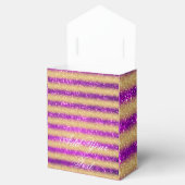 Luxe Monogram Gemerkte Populaire Roze Gouden Glitt Bedankdoosjes (Geopend)