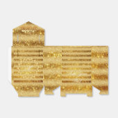 Luxe Monogram Gemiddelde Goud Glitter Bedankdoosjes (Uitgevouwen)