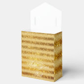 Luxe Monogram Gemiddelde Goud Glitter Bedankdoosjes (Geopend)
