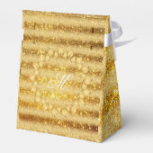 Luxe Monogram Gemiddelde Goud Glitter Bedankdoosjes (Achterkant)