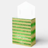 Luxe Monogram Gemiddelde Groene Goud Glitter Bedankdoosjes (Geopend)