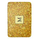Luxe Monogram Glas in lood Gold Badmat (Voorkant Verticaal)