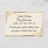 Luxe monogram Gold Black Sparkle Visitekaartje (Achterkant)