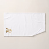 Luxe monogram goud Een letter op wit Bad Handdoek (Handdoek)