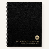 Luxe Monogram Initiaal Logo Notitieboek