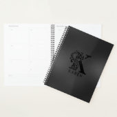 Luxe Monogram K op Dark Grey Planner (Display)