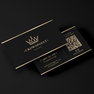 Luxe Monogram Makelaar Nepgouden Kroonlijn Visitekaartje
