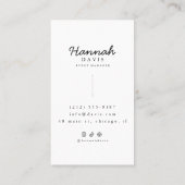 Luxe Monogram Minimalistisch Visitekaartje (Achterkant)