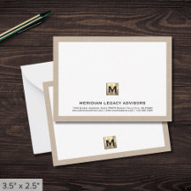 Luxe Monogram Note Kaart