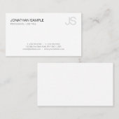 Luxe Monogram Plain Modern Design Elegant Trendy Visitekaartje (Voorkant / Achterkant)