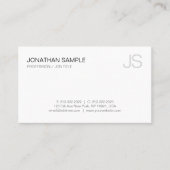 Luxe Monogram Plain Modern Design Elegant Trendy Visitekaartje (Voorkant)