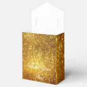 Luxe Monogram Populair Goud Glitter Bedankdoosjes (Geopend)
