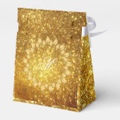 Luxe Monogram Populair Goud Glitter Bedankdoosjes (Achterkant)