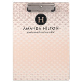 Luxe Monogram Roos Gold Klembord (Voorkant)