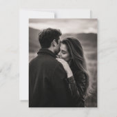 Luxe Monogram Save The Date Kaart. (Achterkant)