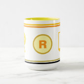 Luxe Monogrammed Initiaal Koffie Mok Gift (Midden)