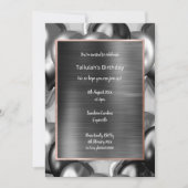 LUXE MOODY ZWARTE METALLIC BALLOON INVITATIE KAART (Voorkant)