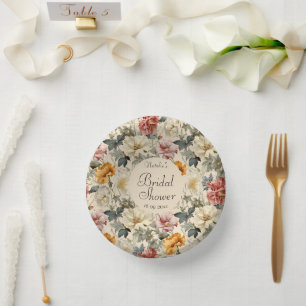 Luxe mooie vintage bloem bruidsdouche papieren kommen