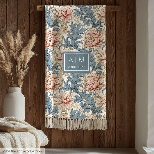 Luxe Morris geïnspireerde custom name deken
