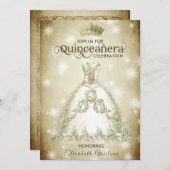  luxe mousserende kleding tiara Quinceañera Kaart (Voorkant / Achterkant)