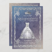 luxe mousserende kleding tiara Quinceañera Kaart (Voorkant / Achterkant)
