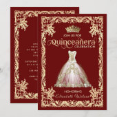 luxe mousserende kleding tiara Quinceañera Kaart (Voorkant / Achterkant)