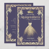 luxe mousserende kleding tiara Quinceañera Kaart (Voorkant / Achterkant)
