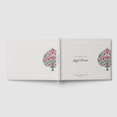 Luxe Mughal Floral bruiloft gastenboek – Elegant (Volledig)