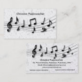 Luxe Musical Notes-Visitekaartjes Visitekaartje (Voorkant / Achterkant)