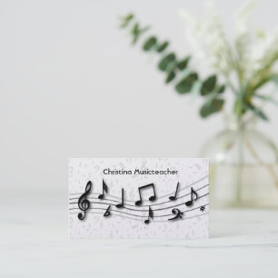 Luxe Musical Notes-Visitekaartjes Visitekaartje