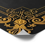 luxe muurkunst - gouden Lijst o Poster (Hoek)