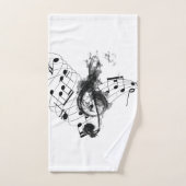 Luxe muziek Opmerking zwart-wit Bad Handdoek (Handdoek)