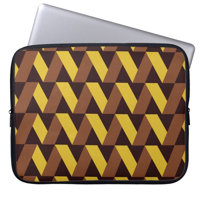 Luxe naadloos zigzagpatroon  laptop sleeve (Voorkant)
