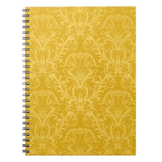 Luxe naadloze gouden bloemkool notitieboek (Voorkant)