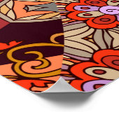 Luxe naadloze versiering met mandala - ster, flow poster (Hoek)
