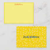 Luxe naam met Elegant Goud Borded Notitiekaartje (Voorkant / Achterkant)