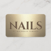 Luxe Nagelstudio Brown Nepgoud Visitekaartje (Voorkant)